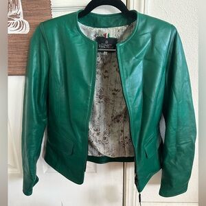 Handmade in Italy lamb leather jacket